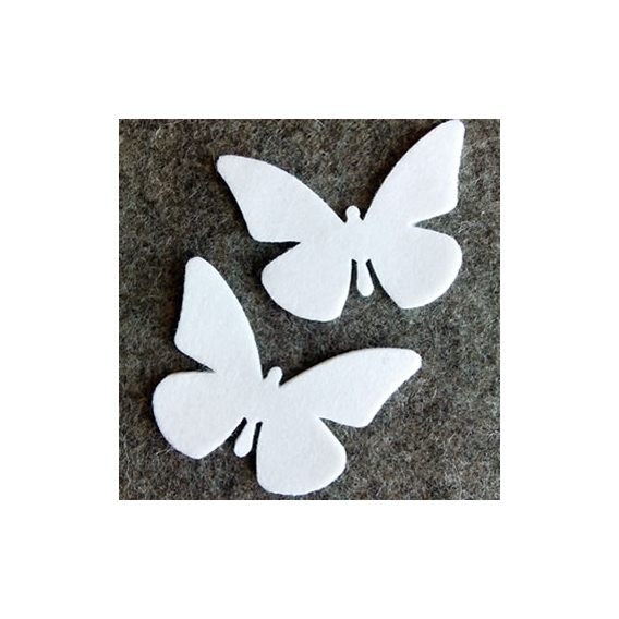 Mariposa de Fieltro Blanca