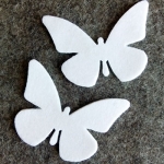 Mariposa de Fieltro Blanca