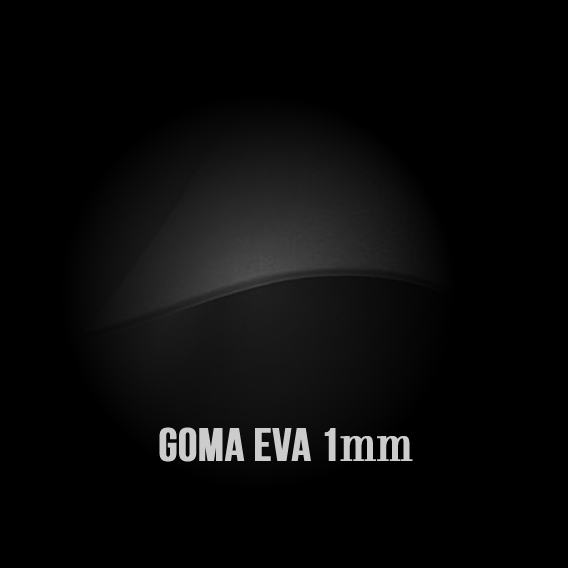 Goma Eva Foamy de 1mm fina en color negro.