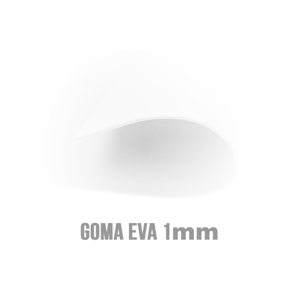 Goma Eva Foamy de 1mm fina en color Blanco