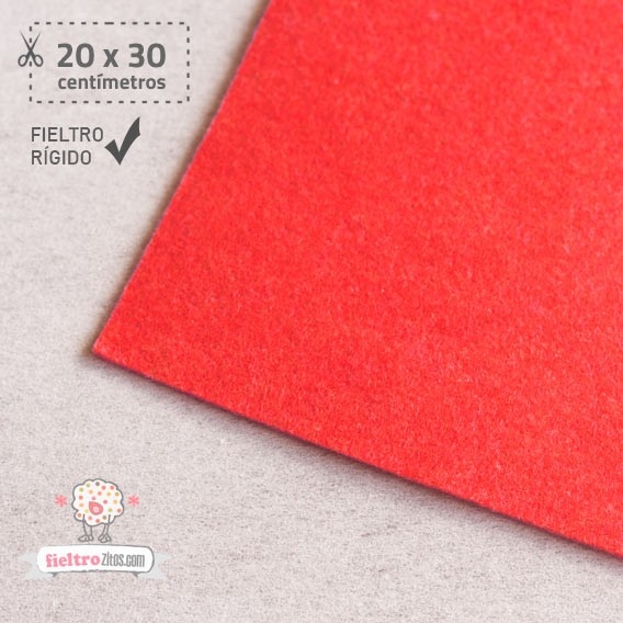 Tela De Fieltro Extra Glitter - Rojo