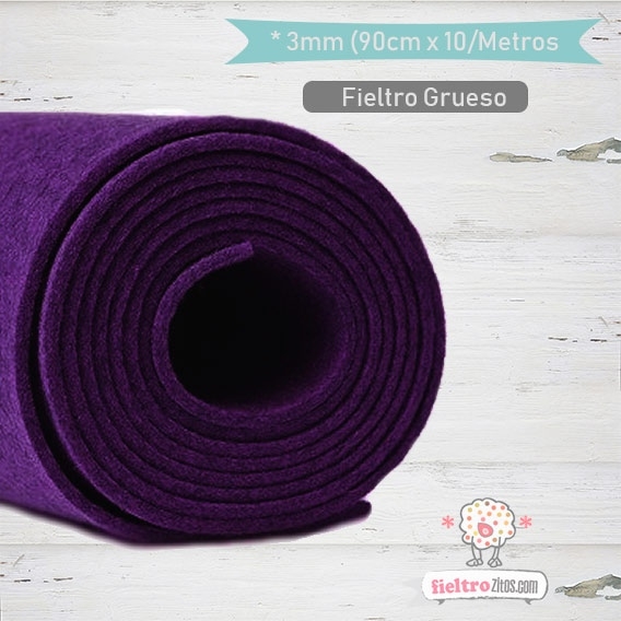 Fieltro Rollo Morado 3mm.