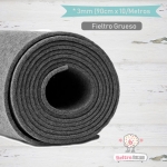 Fieltro Rollo Gris 3mm.