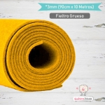 Fieltro Rollo Amarillo 3mm.